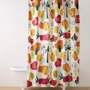 Opalhouse Jungalow Sunburst Shower Curtain, NWT no hooks